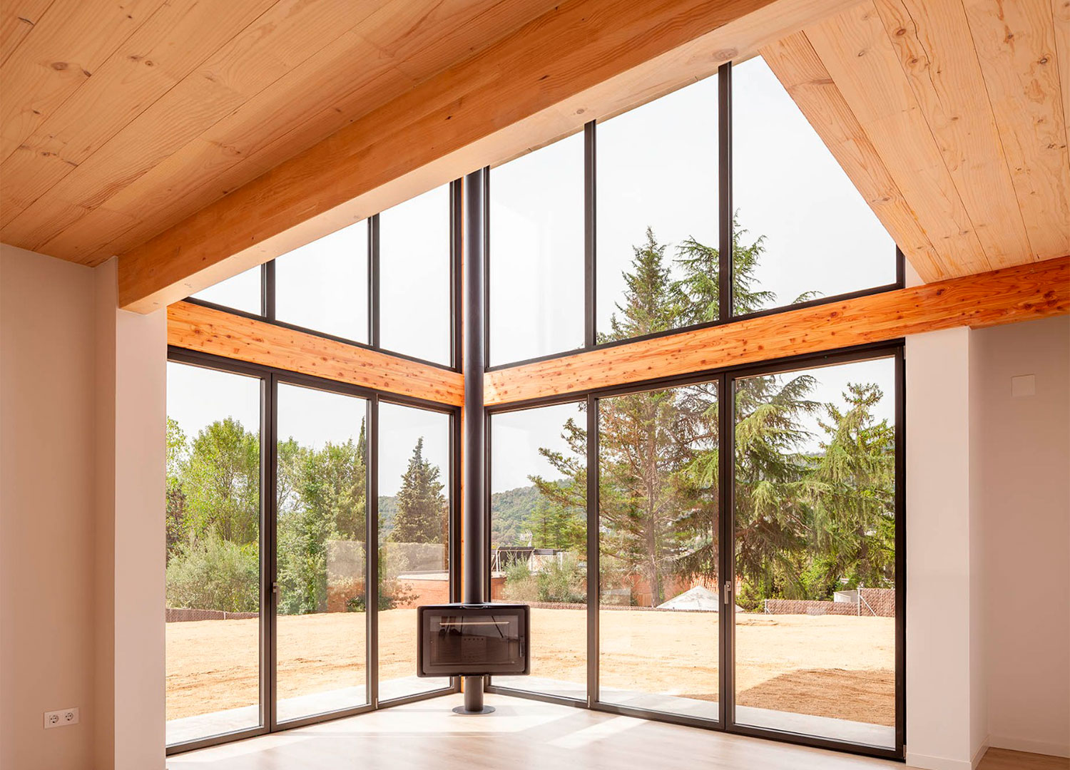 Vista Estudi Arquitectura - Casa de fusta a Matadepera